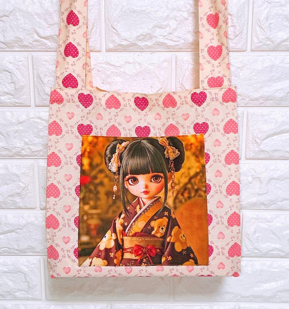 エコバッグ＆ポーチ＆巾着♡レディ＆わんこ