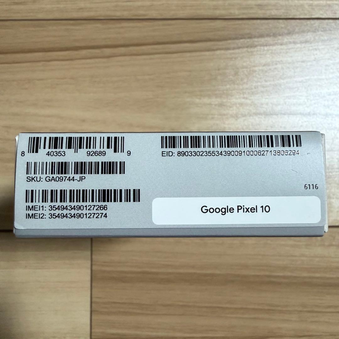 新品未開封 Pixel10 128GB カラー:オブシディアン