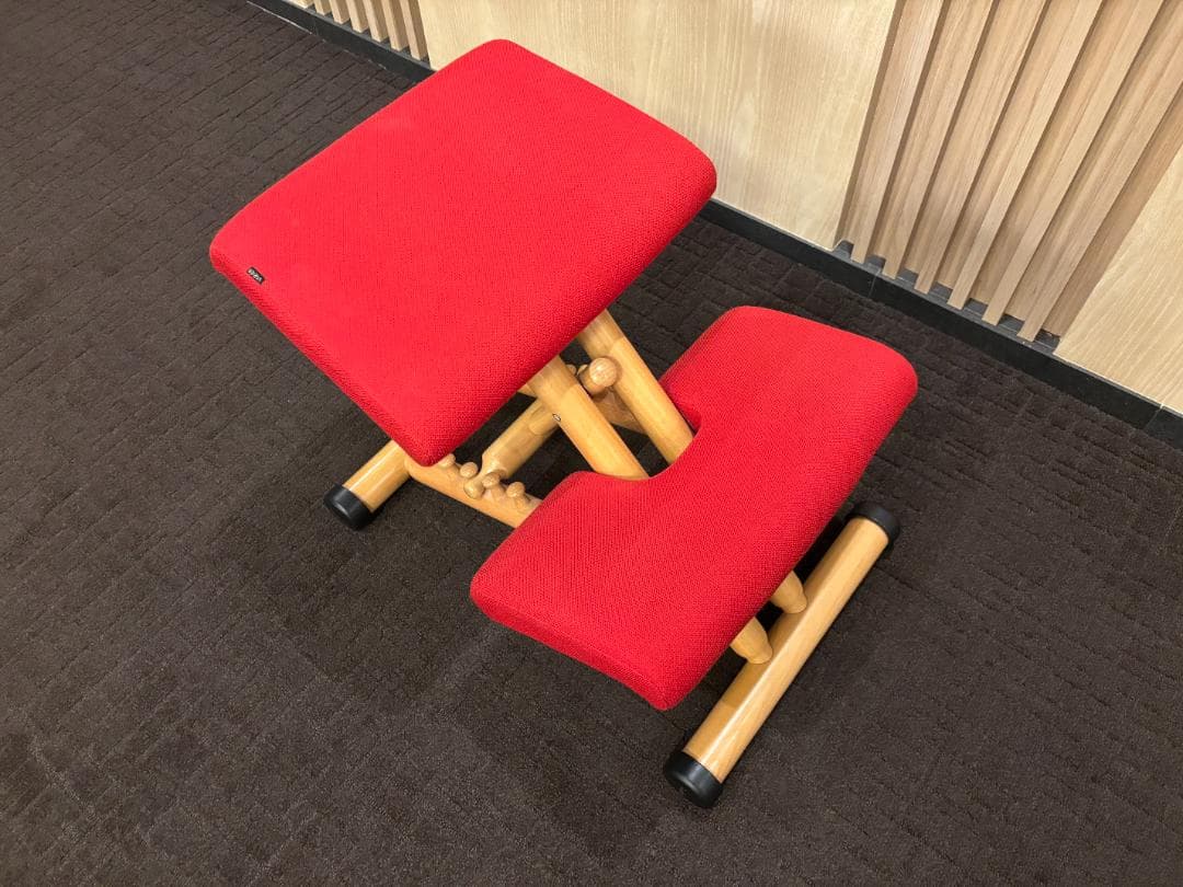 【送料込】VARIER ヴァリエール マルチバランスチェア レッド 姿勢矯正