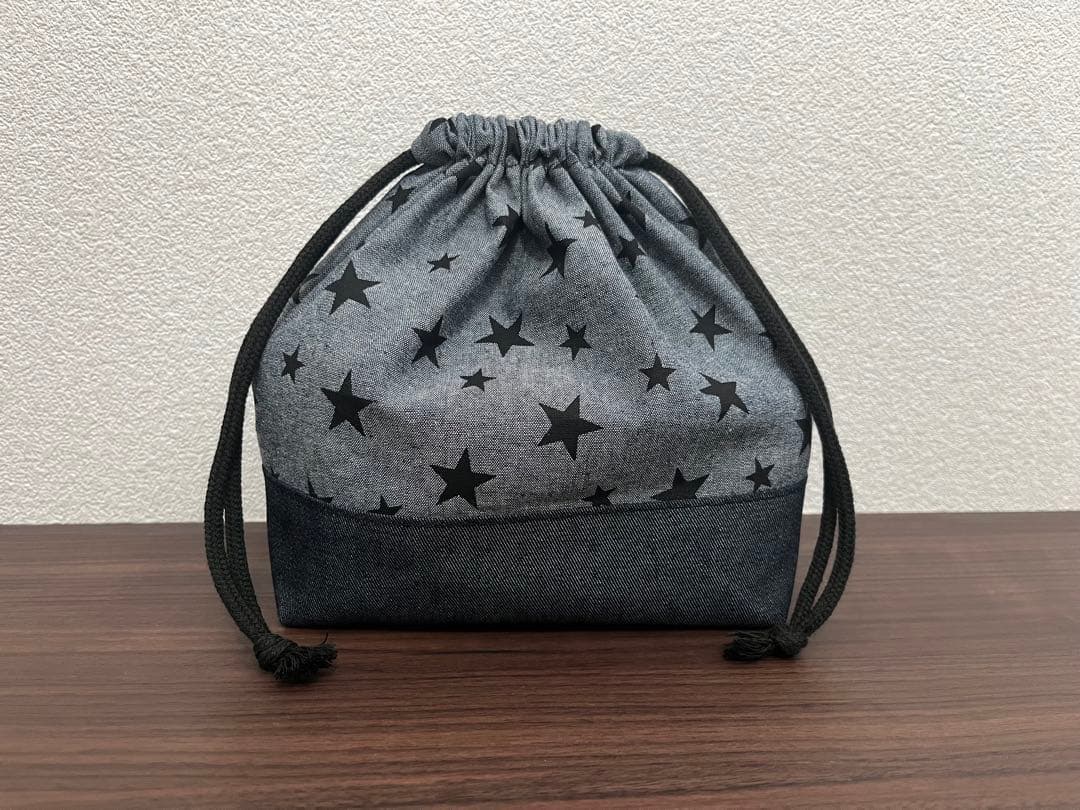 入園入学5点セット　スター　星　デニム　レッスンバッグ　ランチバッグ