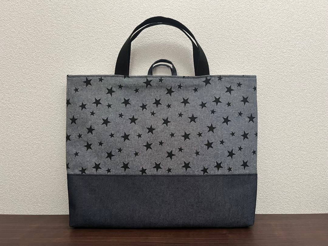 入園入学5点セット　スター　星　デニム　レッスンバッグ　ランチバッグ