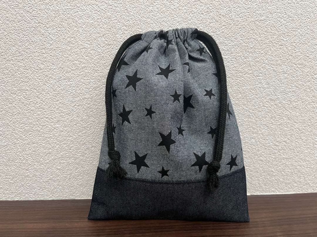 入園入学5点セット　スター　星　デニム　レッスンバッグ　ランチバッグ