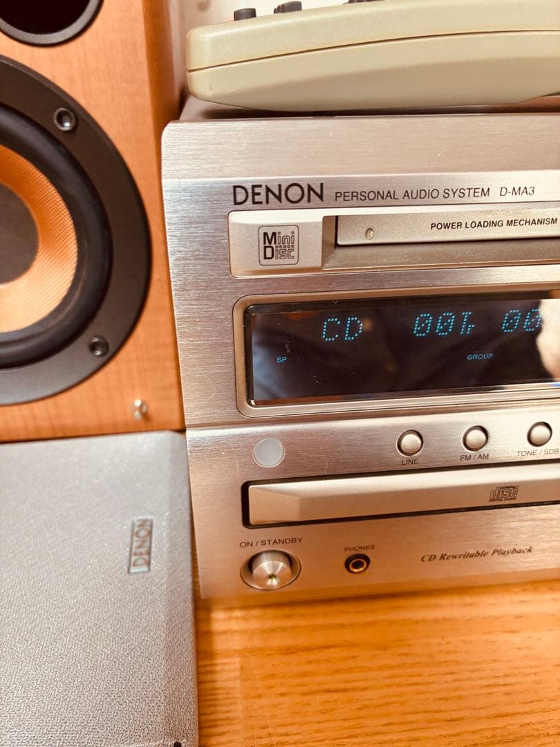 動作確認済　極美品　DENON CD・MD・D-MA3 リモコン スピーカー