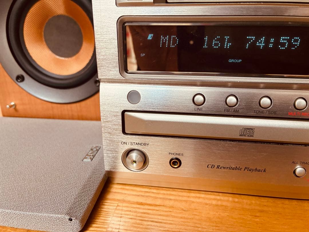 動作確認済　極美品　DENON CD・MD・D-MA3 リモコン スピーカー