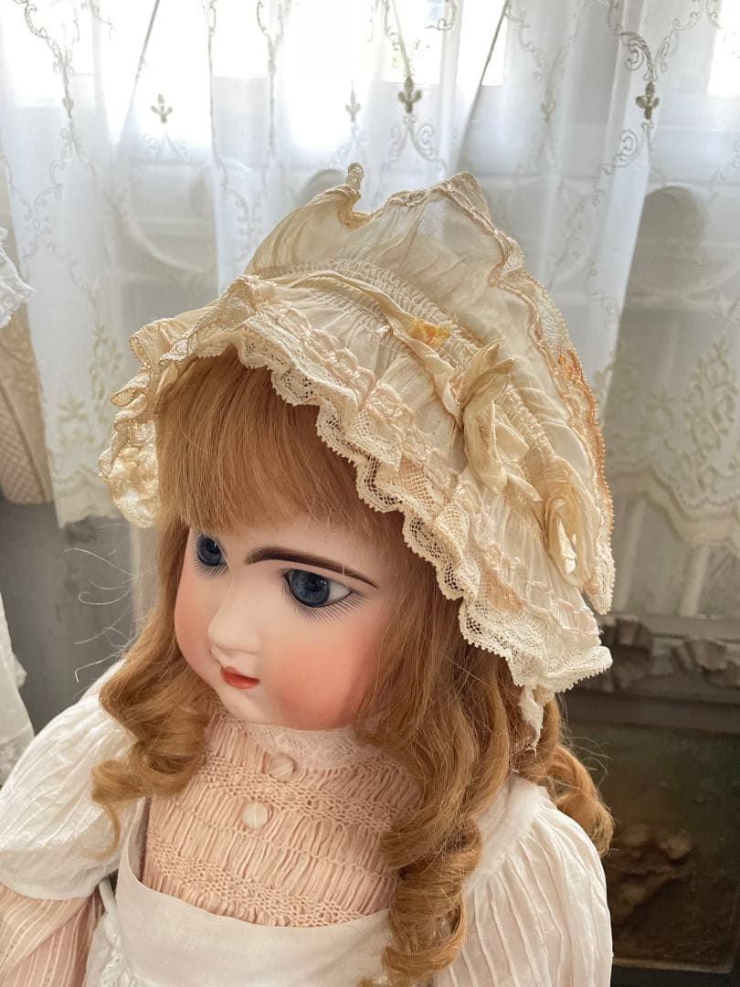 最終価格❤️アンティークボンネット♡アンティークビスクドール フランスアンティーク