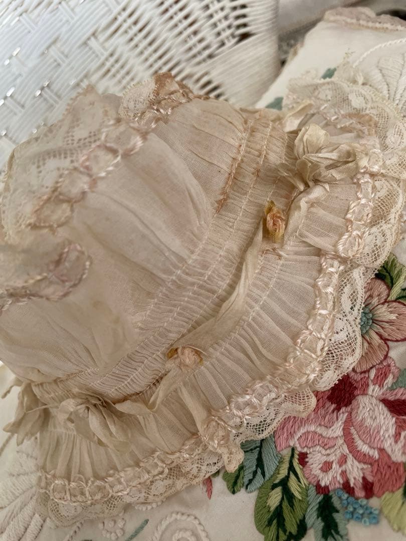 最終価格❤️アンティークボンネット♡アンティークビスクドール フランスアンティーク