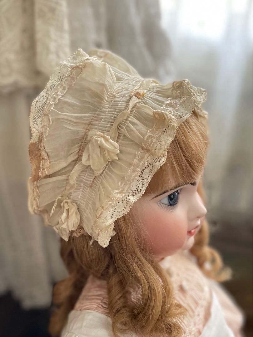 最終価格❤️アンティークボンネット♡アンティークビスクドール フランスアンティーク