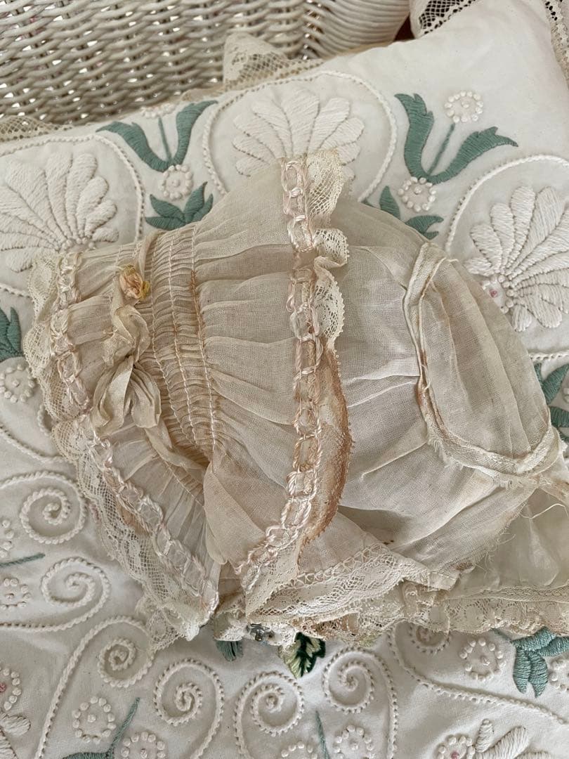 最終価格❤️アンティークボンネット♡アンティークビスクドール フランスアンティーク