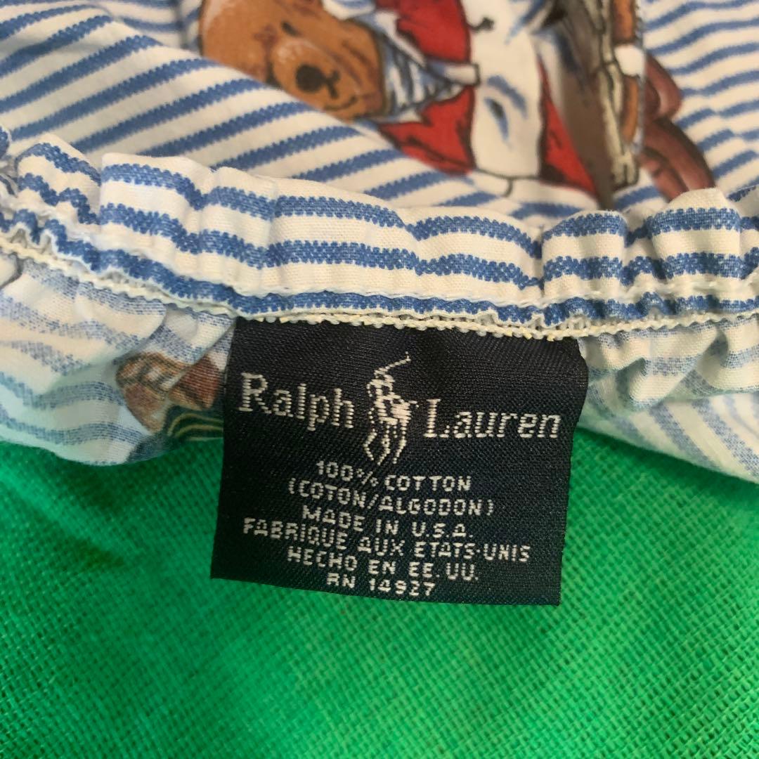 専用 ラルフローレンポロベアシーツ ブルーストライプ