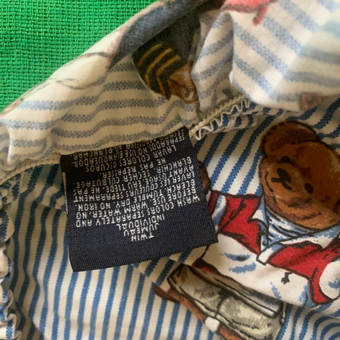 専用 ラルフローレンポロベアシーツ ブルーストライプ