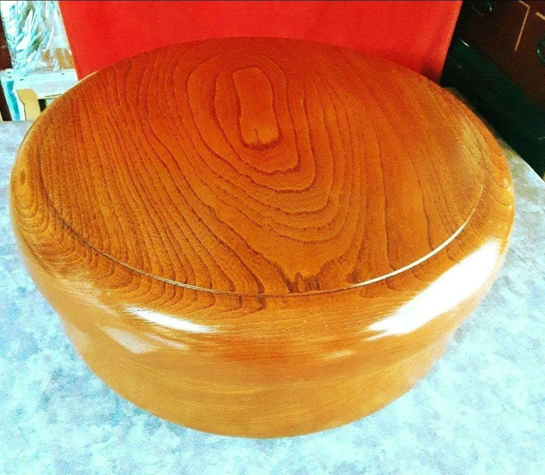 天然木くりぬき　茶櫃　茶びつ　一尺