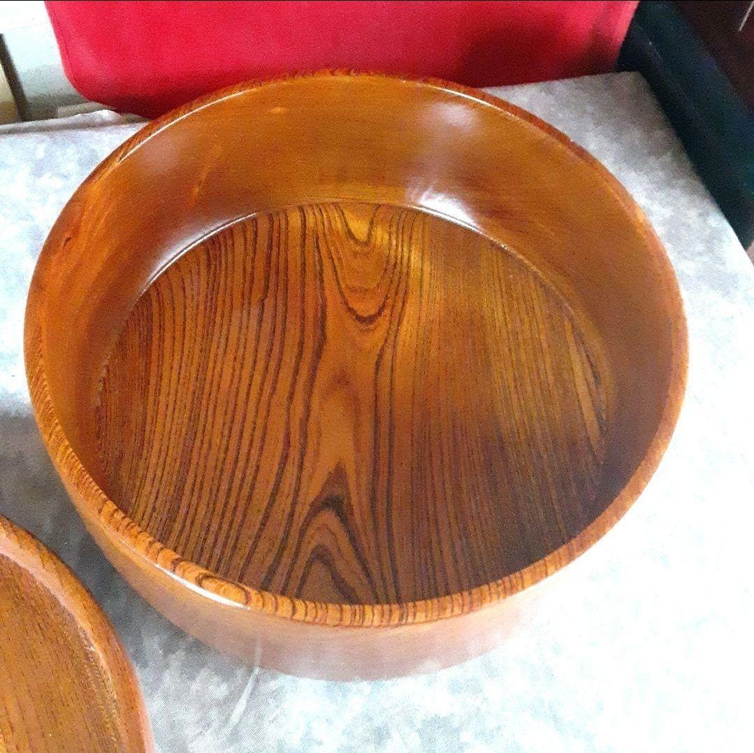 天然木くりぬき　茶櫃　茶びつ　一尺