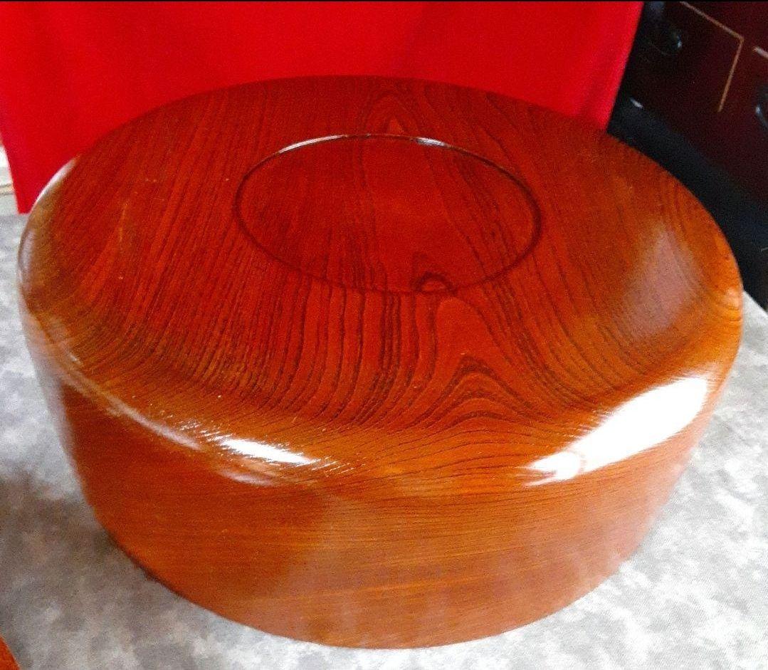 天然木くりぬき　茶櫃　茶びつ　一尺