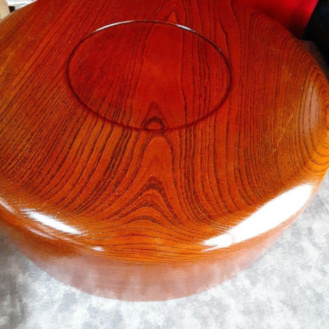 天然木くりぬき　茶櫃　茶びつ　一尺