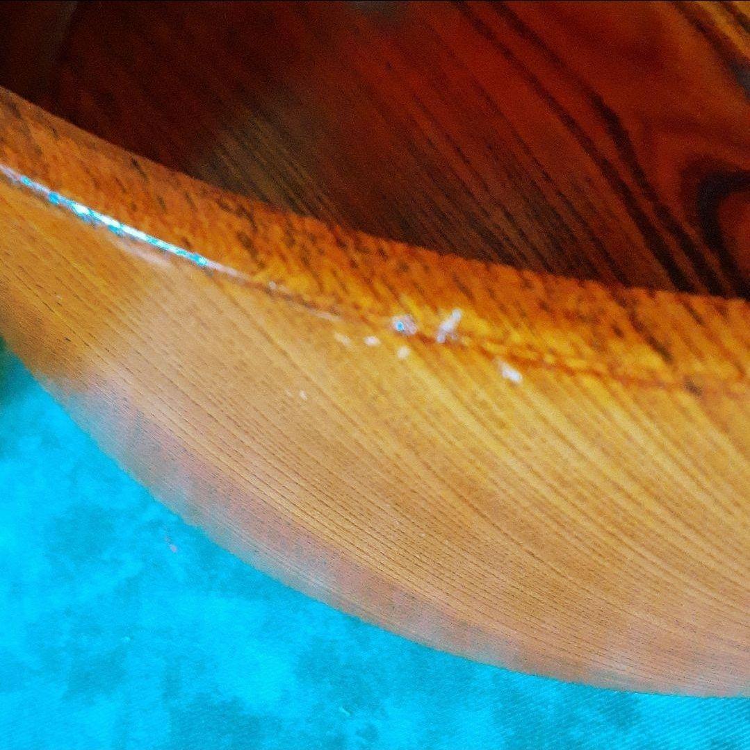 天然木くりぬき　茶櫃　茶びつ　一尺