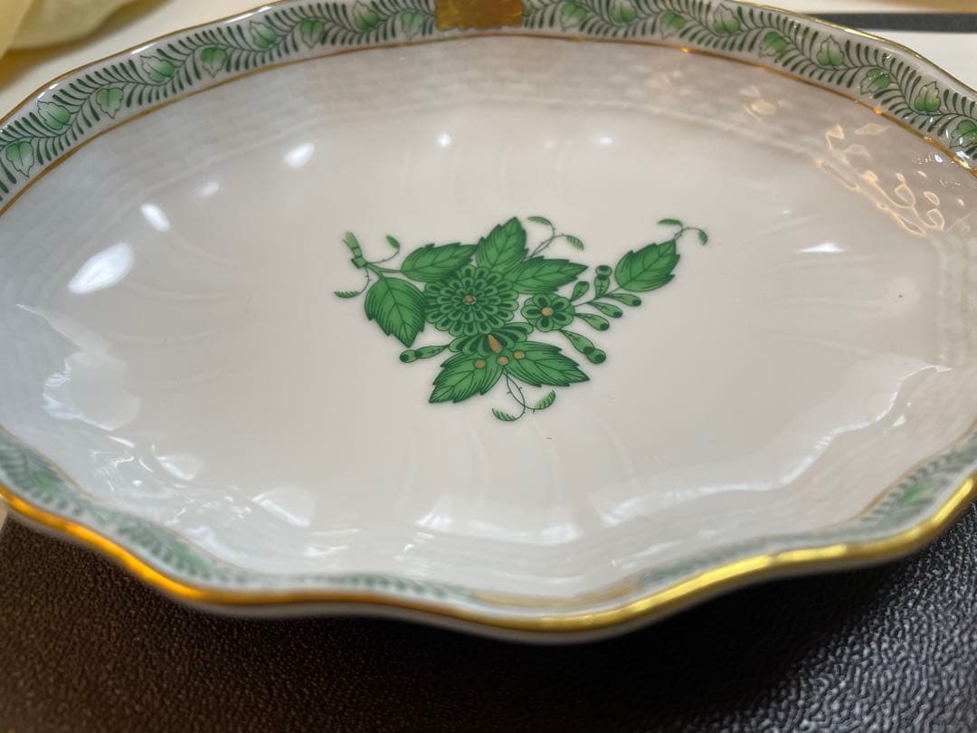 ヘレンド　アボニーグリーン　スウィートディッシュ①