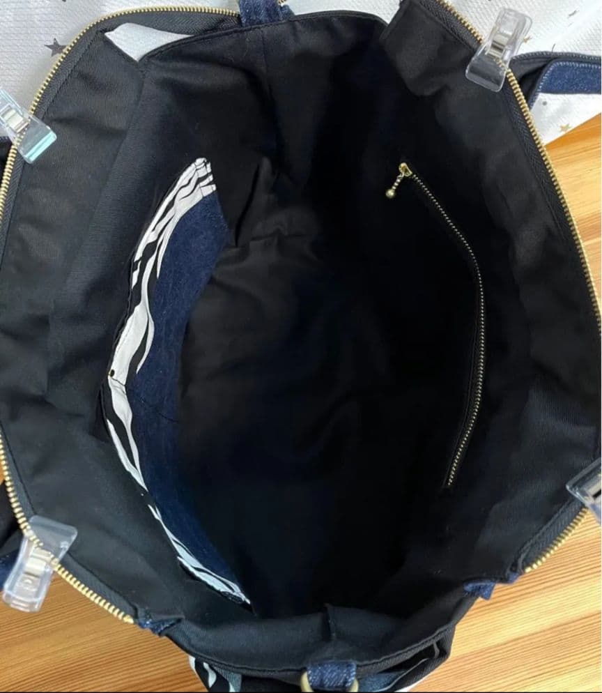 ホイミネ大きめデニムリメイクバッグ（LL）No.947☆トートバッグ