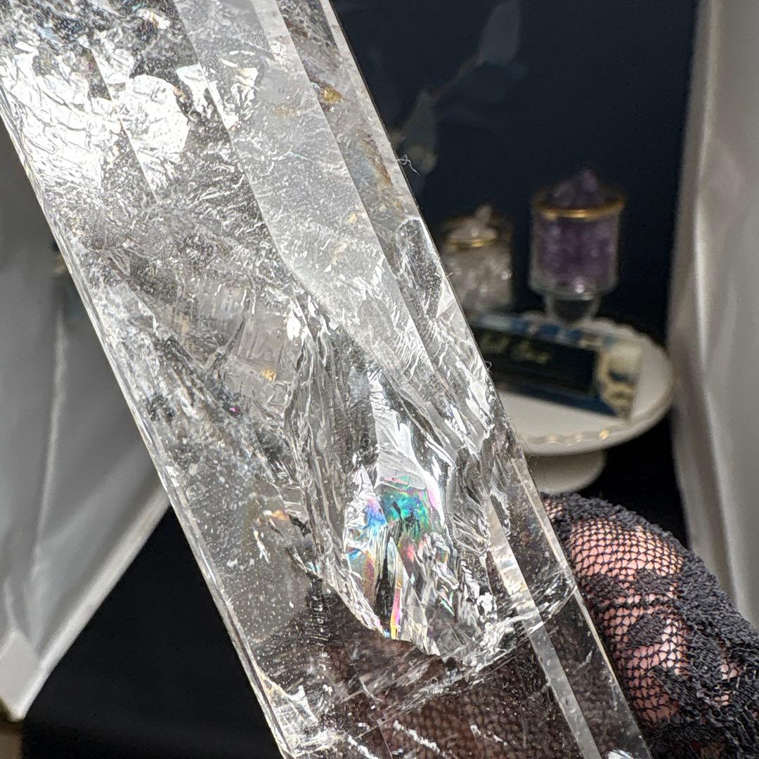 高品質 水晶12面カットダブルポイント 25cm No.2645