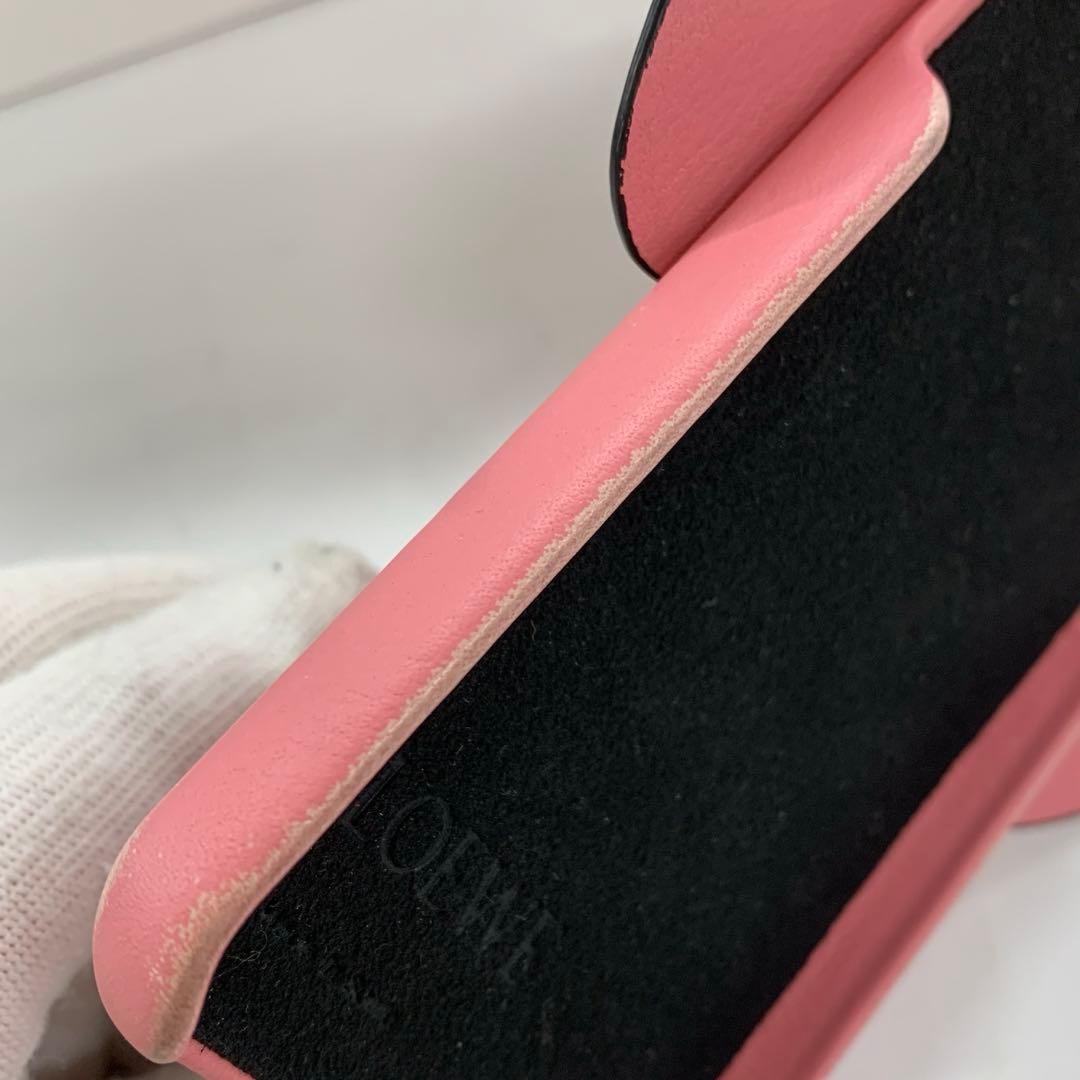 LJB04-4 ロエベ アナグラム レザー エレファント 象