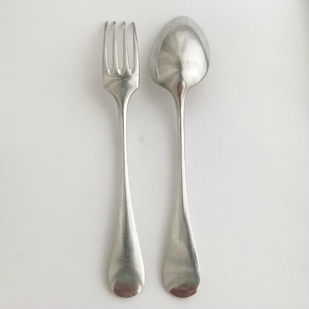 【リリ】フランスアンティーク⭐️フォークスプーン×2、ティースプーン2本