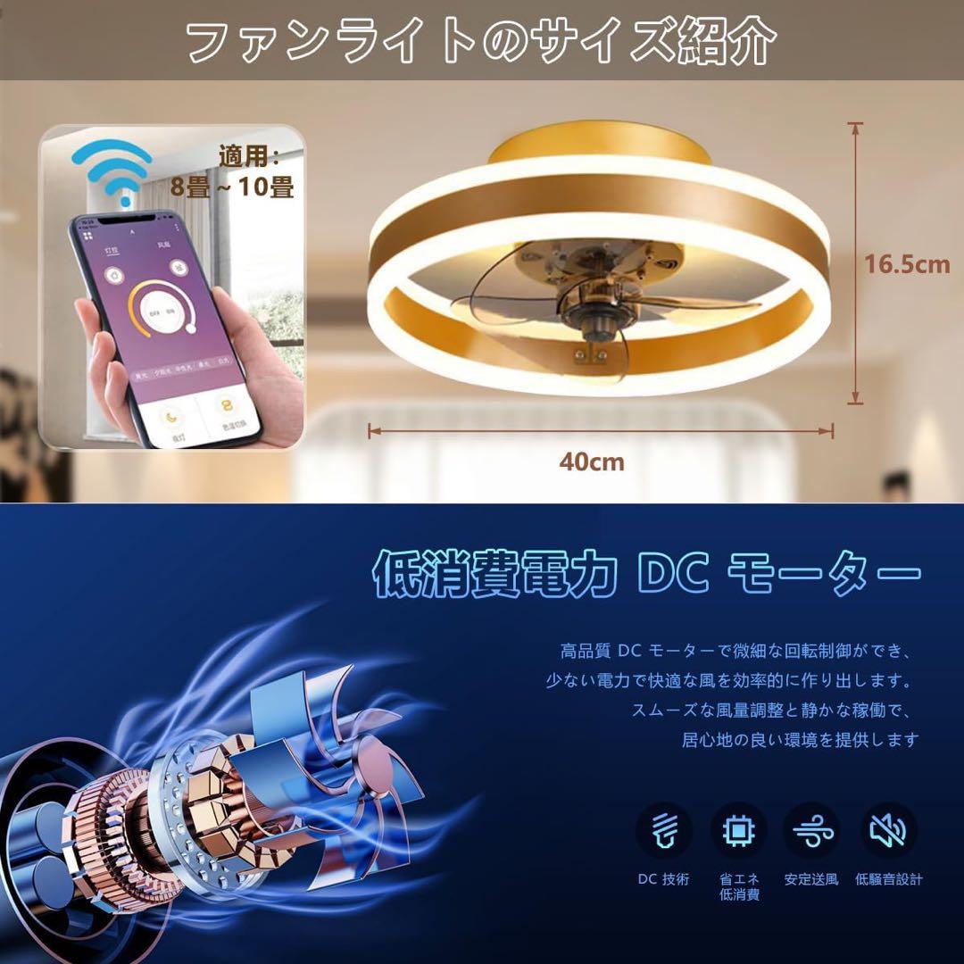 シーリングファンライト　8〜10畳　ワンタッチ取付　タイマー　正逆回転