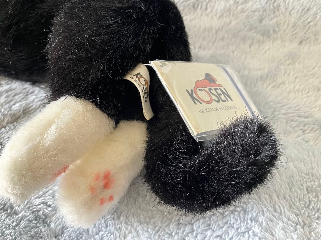KOSEN ケーセン 寝そべり 猫 ぬいぐるみ 黒白 未使用品