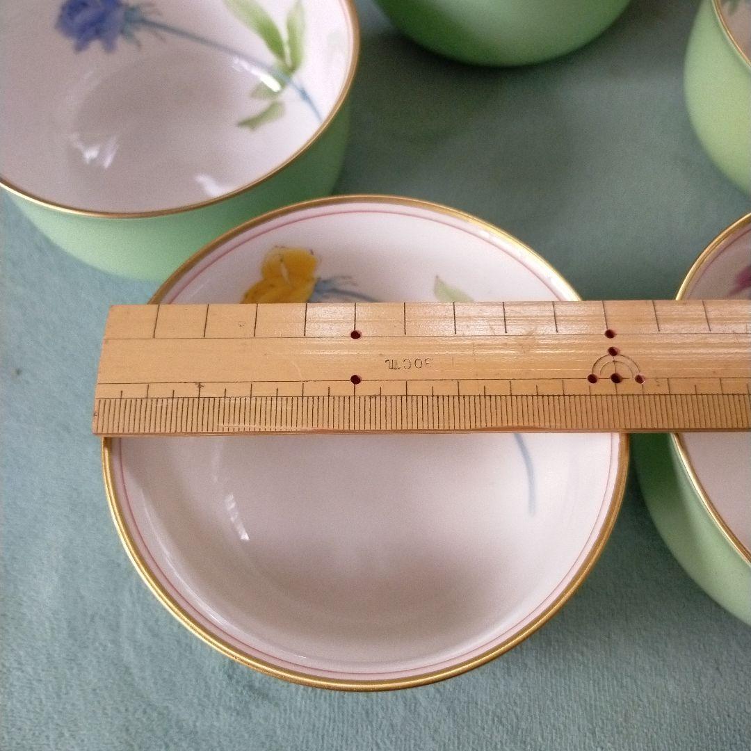 香蘭社　プリンセスローズ　小鉢揃い　若草色