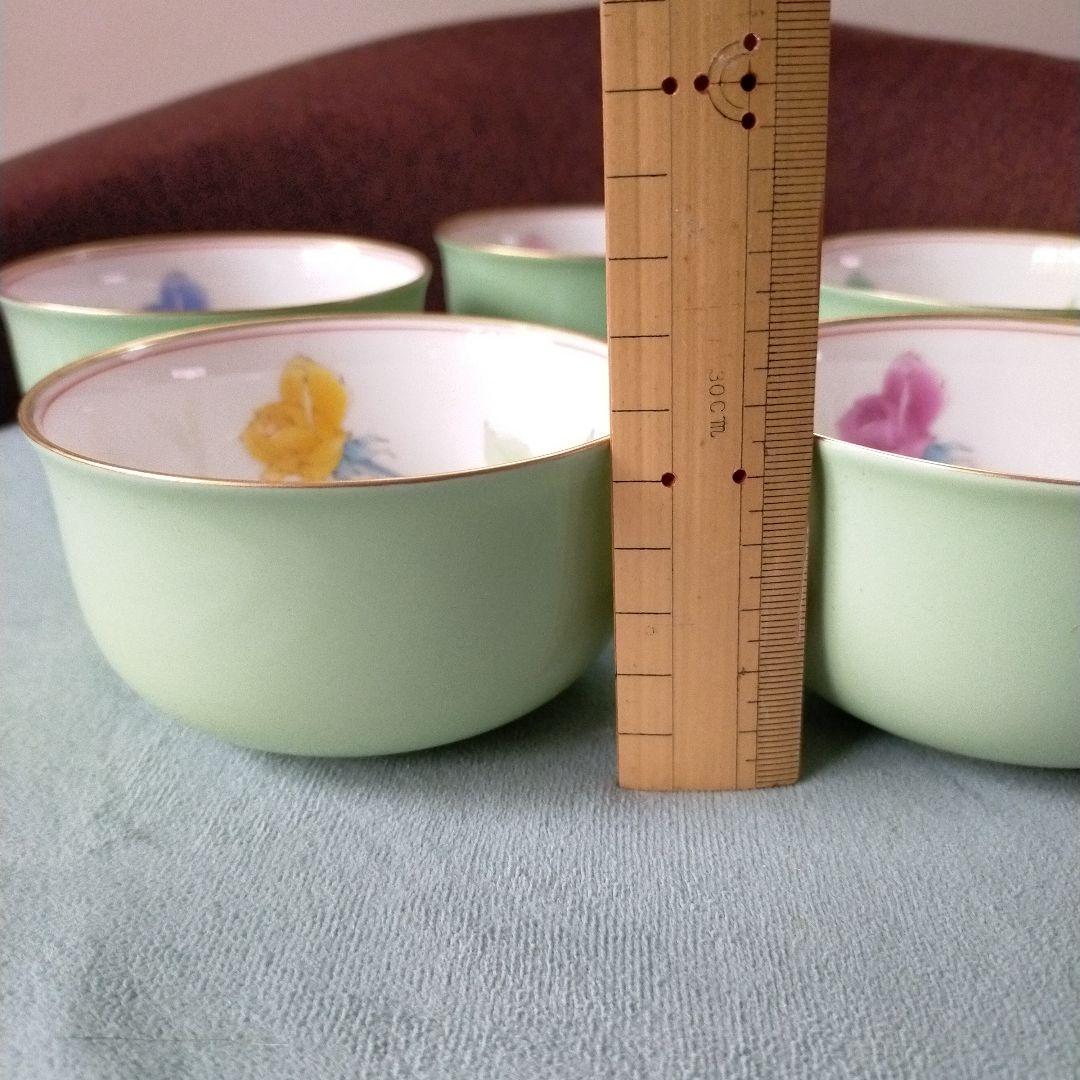 香蘭社　プリンセスローズ　小鉢揃い　若草色