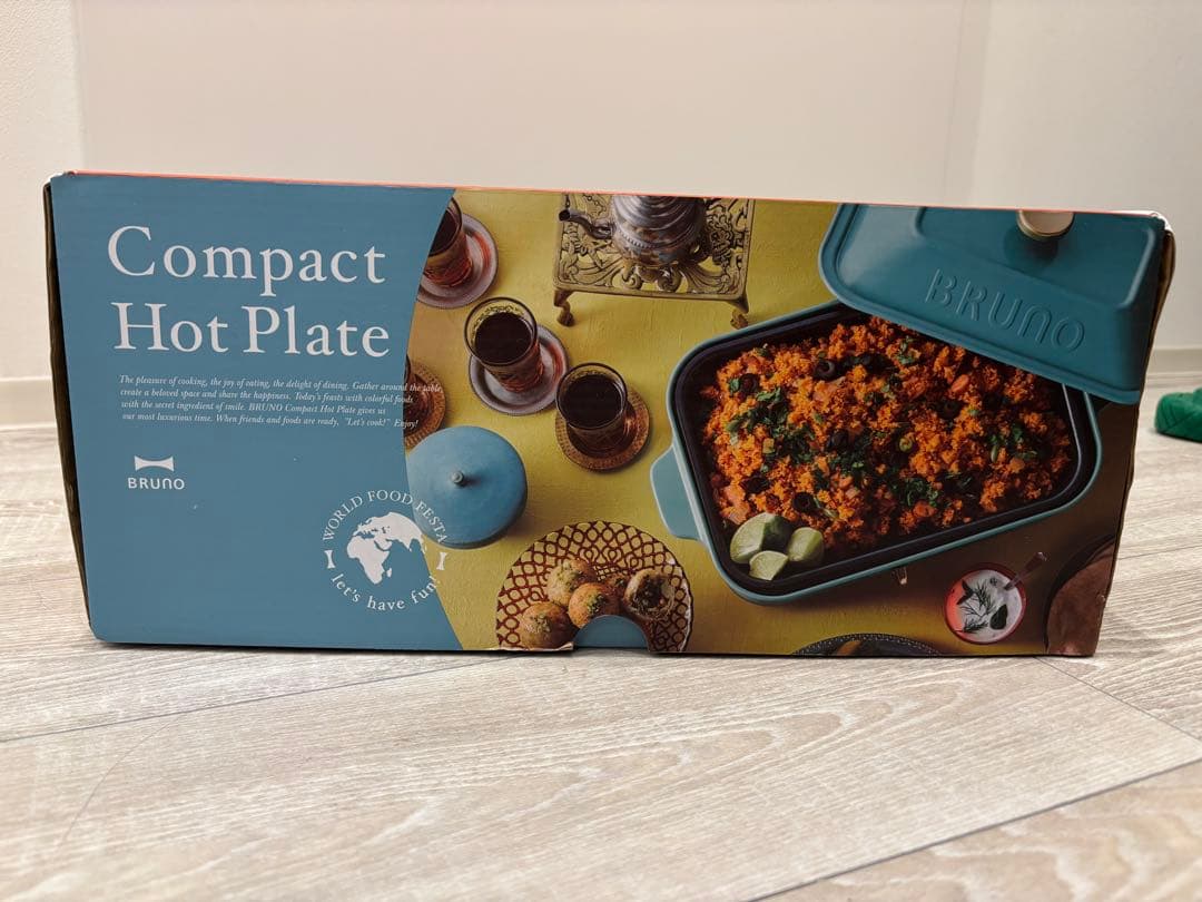 BRUNO コンパクトホットプレート ターコイズブルー ホットプレート ブルー