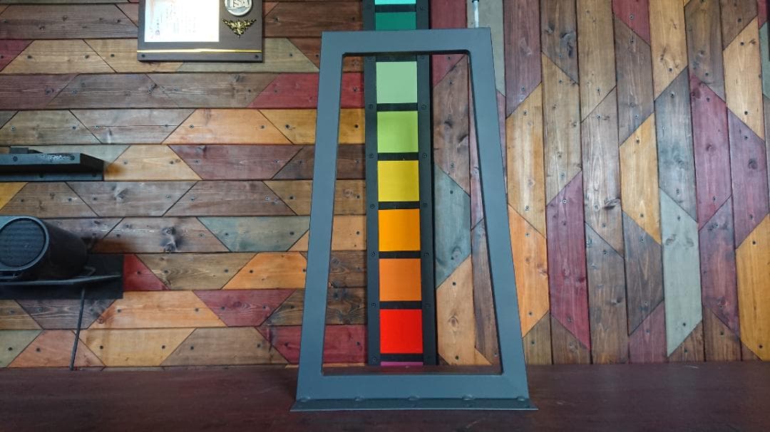 マットグレーでアイアンな極細鉄脚♪ 20×400（床面300）×650mm 台形