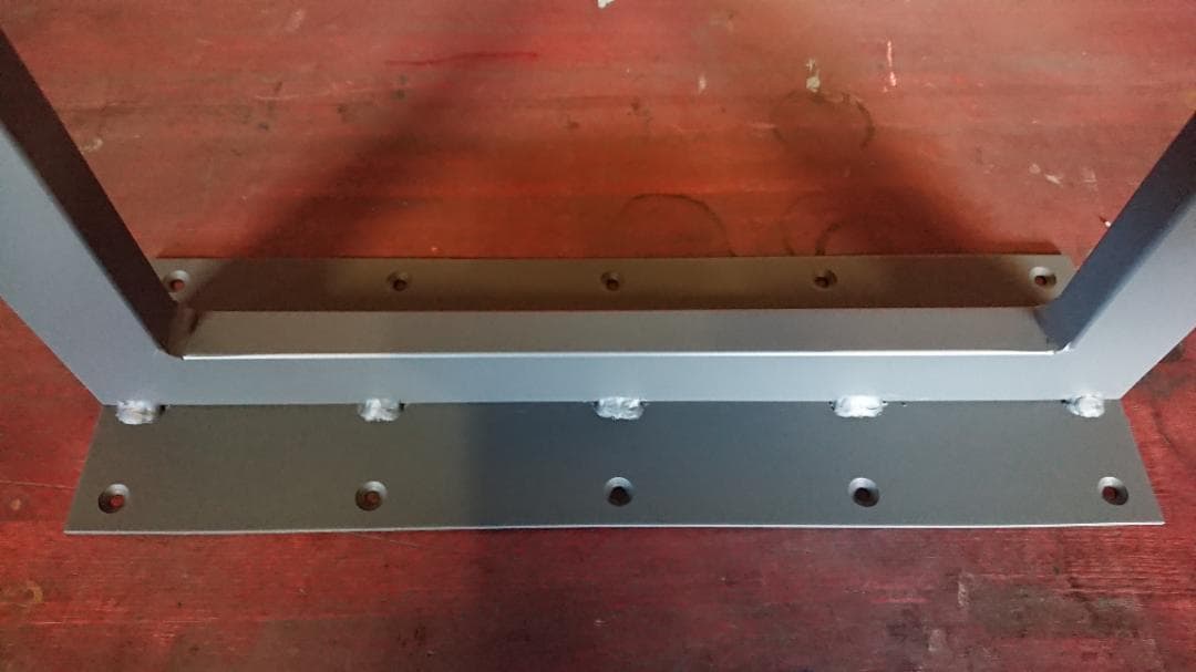 マットグレーでアイアンな極細鉄脚♪ 20×400（床面300）×650mm 台形