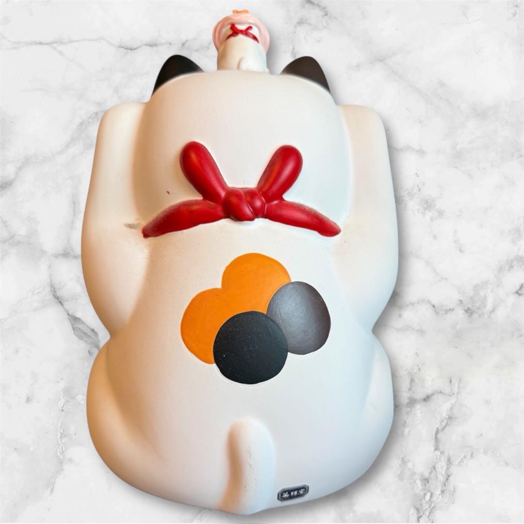 【極美品】縁起物 招き猫 七福神 陶器製 置物 幸運 金運アップ（高さ27cm）
