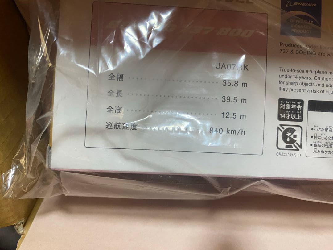 新品未開封　安室奈美恵JTA AMURO JET 1:130 スケールモデル