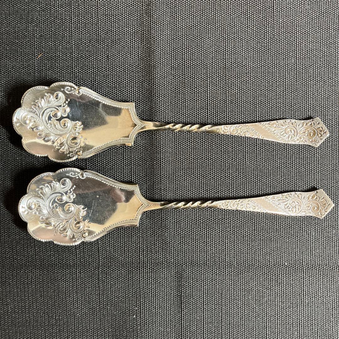 イギリスヴィンテージ シルバーメッキ製のジャムスプーン専用箱入り