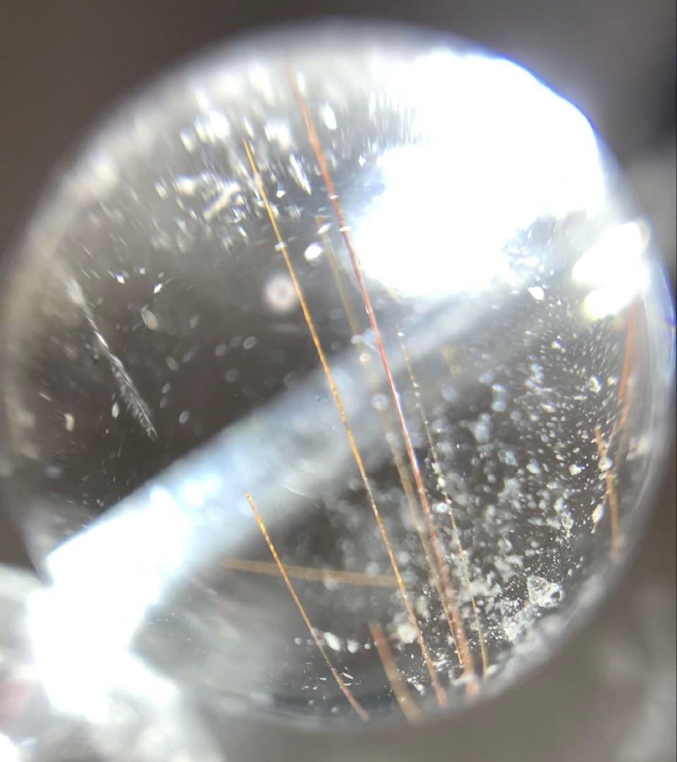 ヒマラヤマニカラン産水晶　ブレスレット　ルチル入り　レインボー