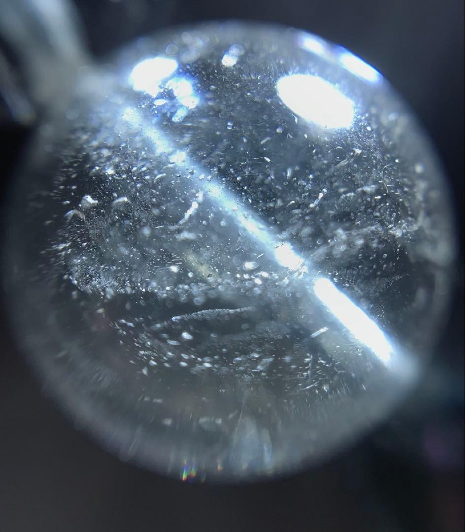 ヒマラヤマニカラン産水晶　ブレスレット　ルチル入り　レインボー