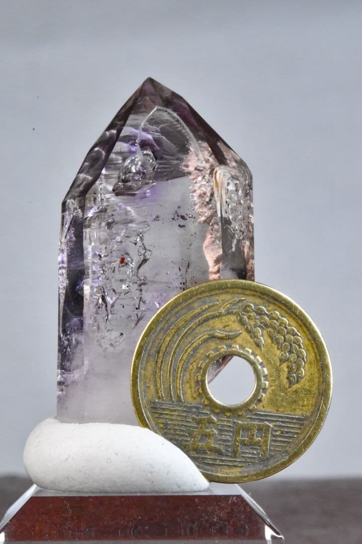 ナミビア ゴボボセブ産 アメジストエレスチャル水入り