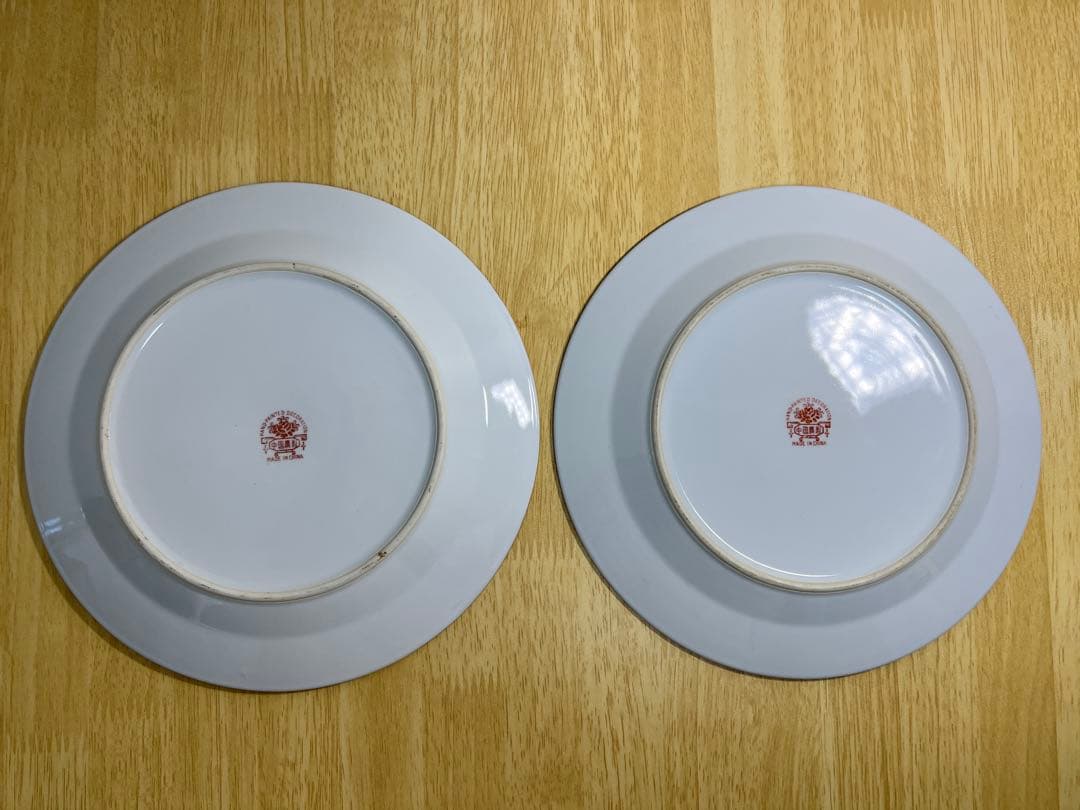 中国 廣彩 金彩 色絵 大皿 2枚組