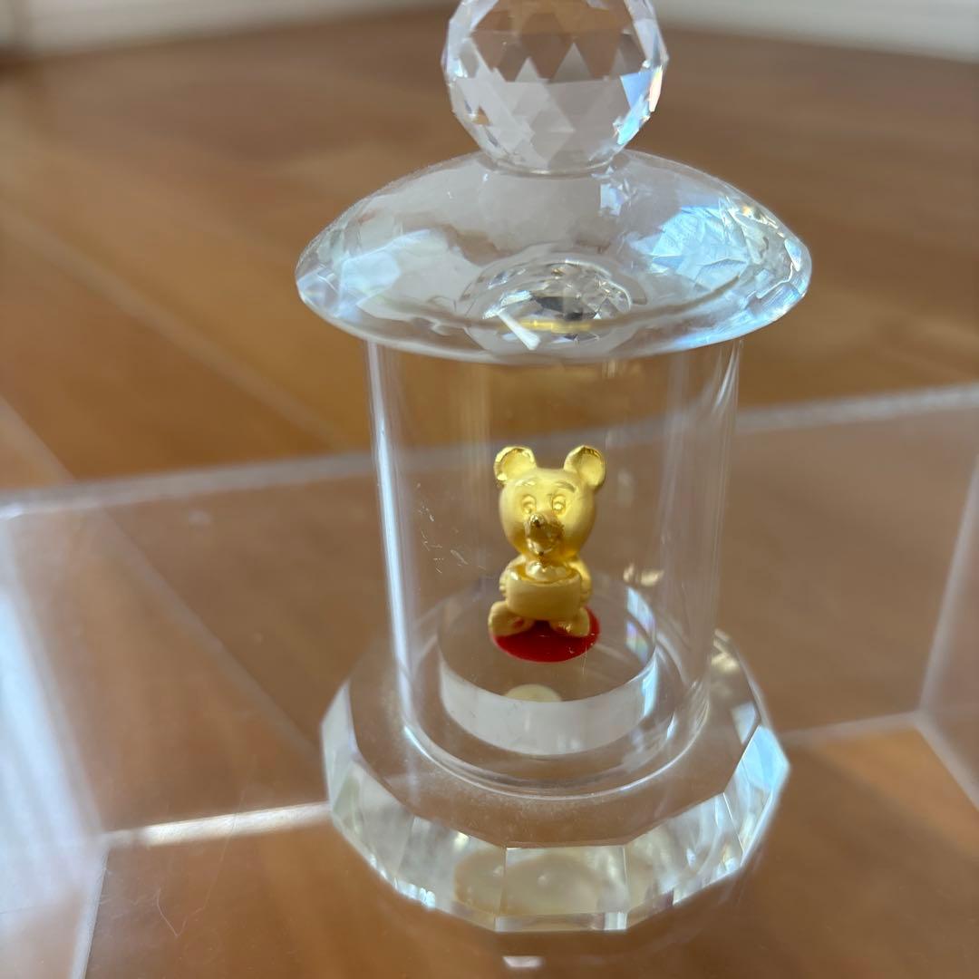 クリスタルガラスのねずみの置物