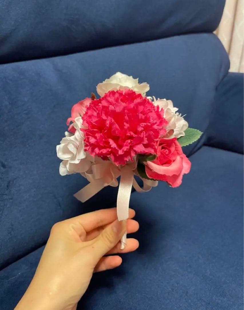 ウェディングブーケ　ブートニア　結婚式　前撮り　ピンク　花束