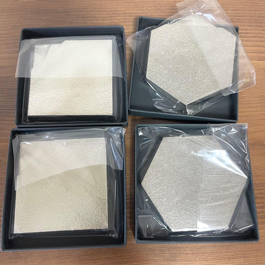 【新品・未使用】能作　つまみ皿　Sサイズ　4枚セット　KAKU TAKAKU