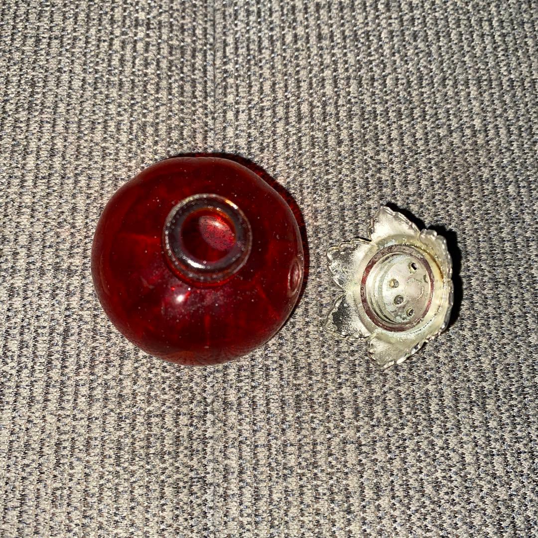 【アンティーク雑貨⭐︎超レア！】トマト型ガラス製　調味料入れ♡昭和レトロ　箱付き