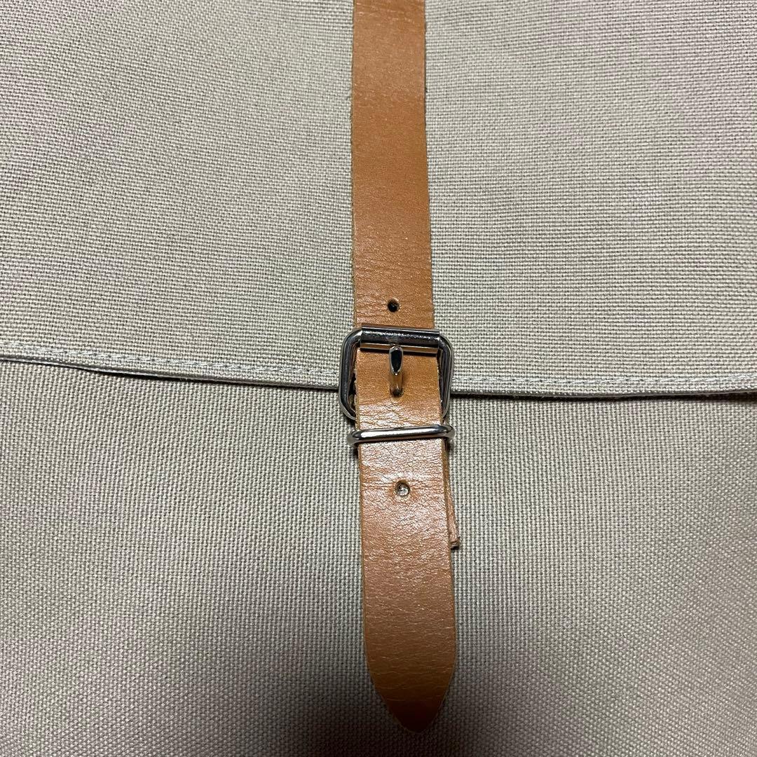 【美品】倉敷帆布　ハンドメイド　リュック　バッグ　本革
