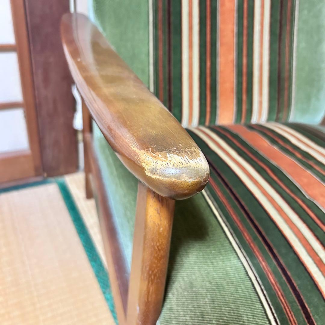 オールドカリモク 　Kチェア　ストライプ