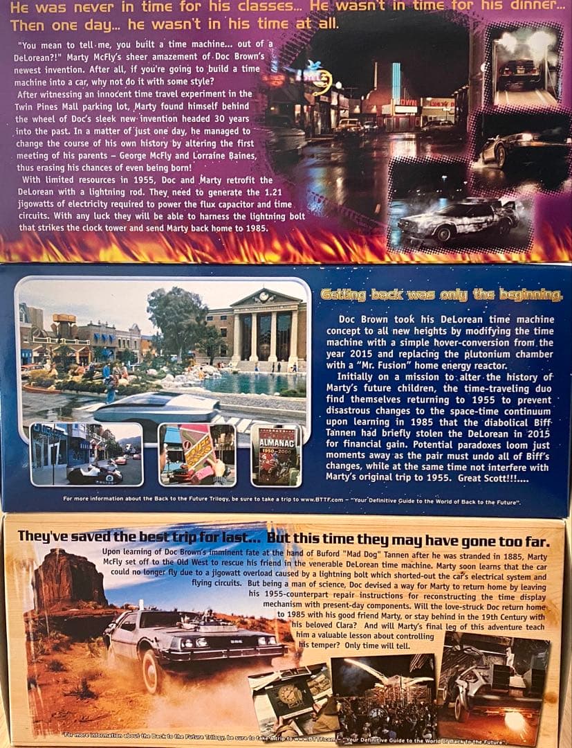 【3台セット・未開封】WELLY 1/24 デロリアン BTTF パート123