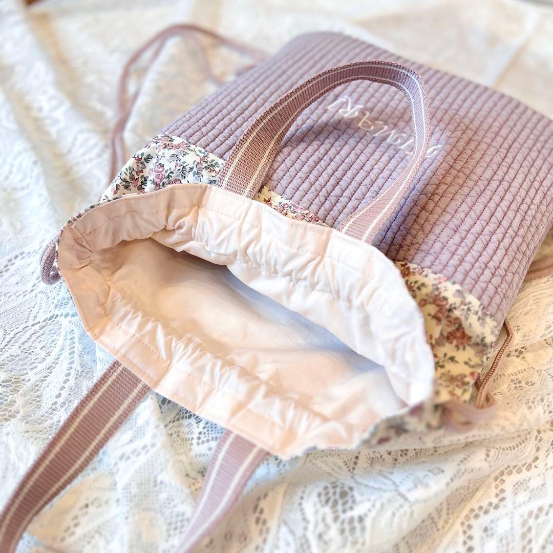 【名前入り】入園入学2点セット　レッスンバッグ　体操着袋　ヌビ　リバティ　名入れ