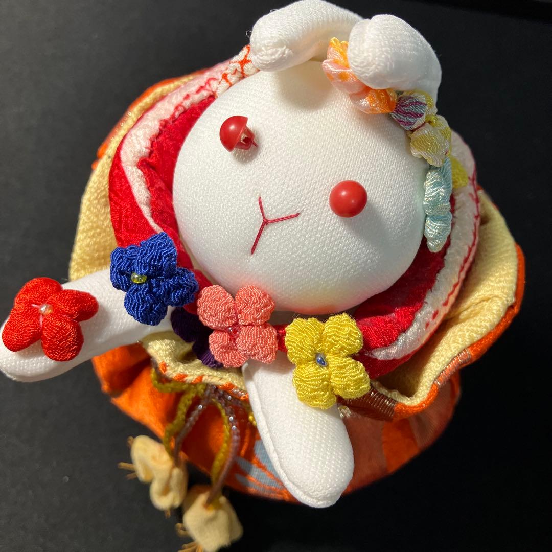 ちりめん細工　うさぎの人形　巾着　花うさぎ