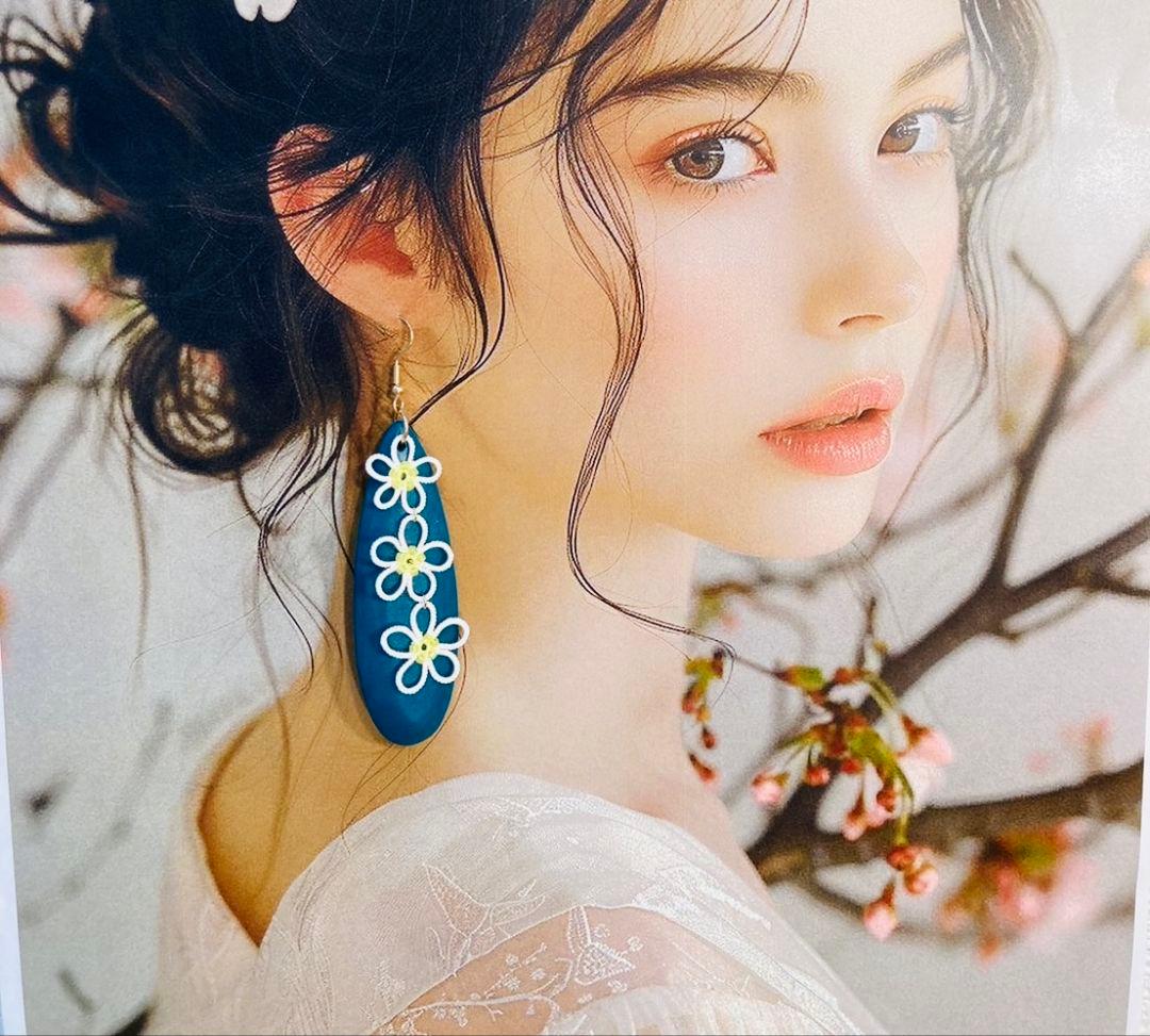 プルメリアのハワイアンアクセサリー（しずく型）