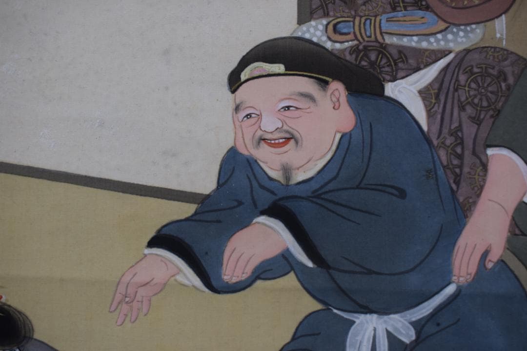 作者不詳/七福神図/一力茶屋/宴之図/掛軸☆宝船☆Z-597