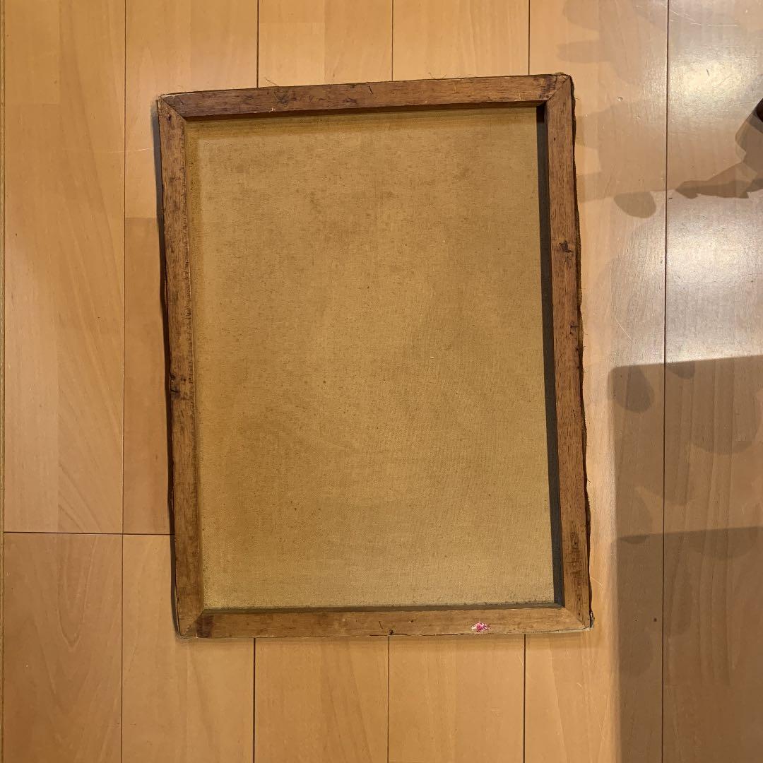 アジアン　アンティーク　油絵　バリ　美人画